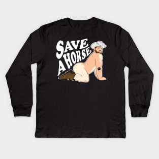 Save a Horse vol.2 - Bryton Wood - Dark Tee Kids Long Sleeve T-Shirt